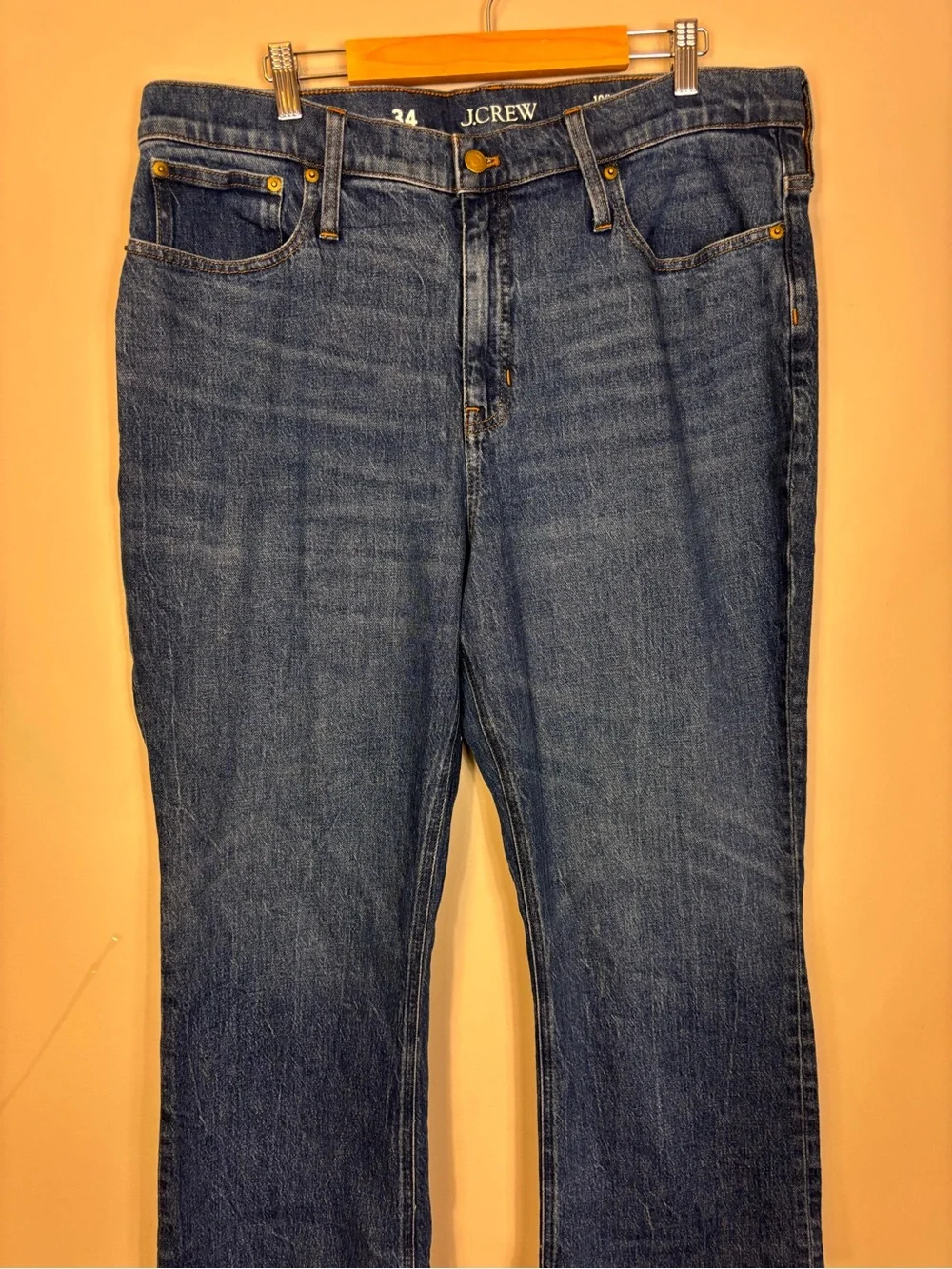 J. Crew 10” Demi Bootcut Cropped Jeans in Medium Blue Denim 34